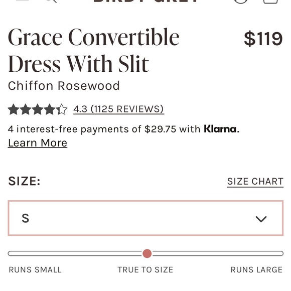 Grace Convertible Dress With Slit (chiffon rosewood, size small) - Picture 7 of 14